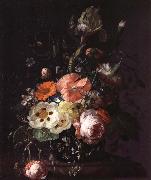 REMBRANDT Harmenszoon van Rijn Still Life with  with Flowers on a Marble Table Top Sweden oil painting artist
